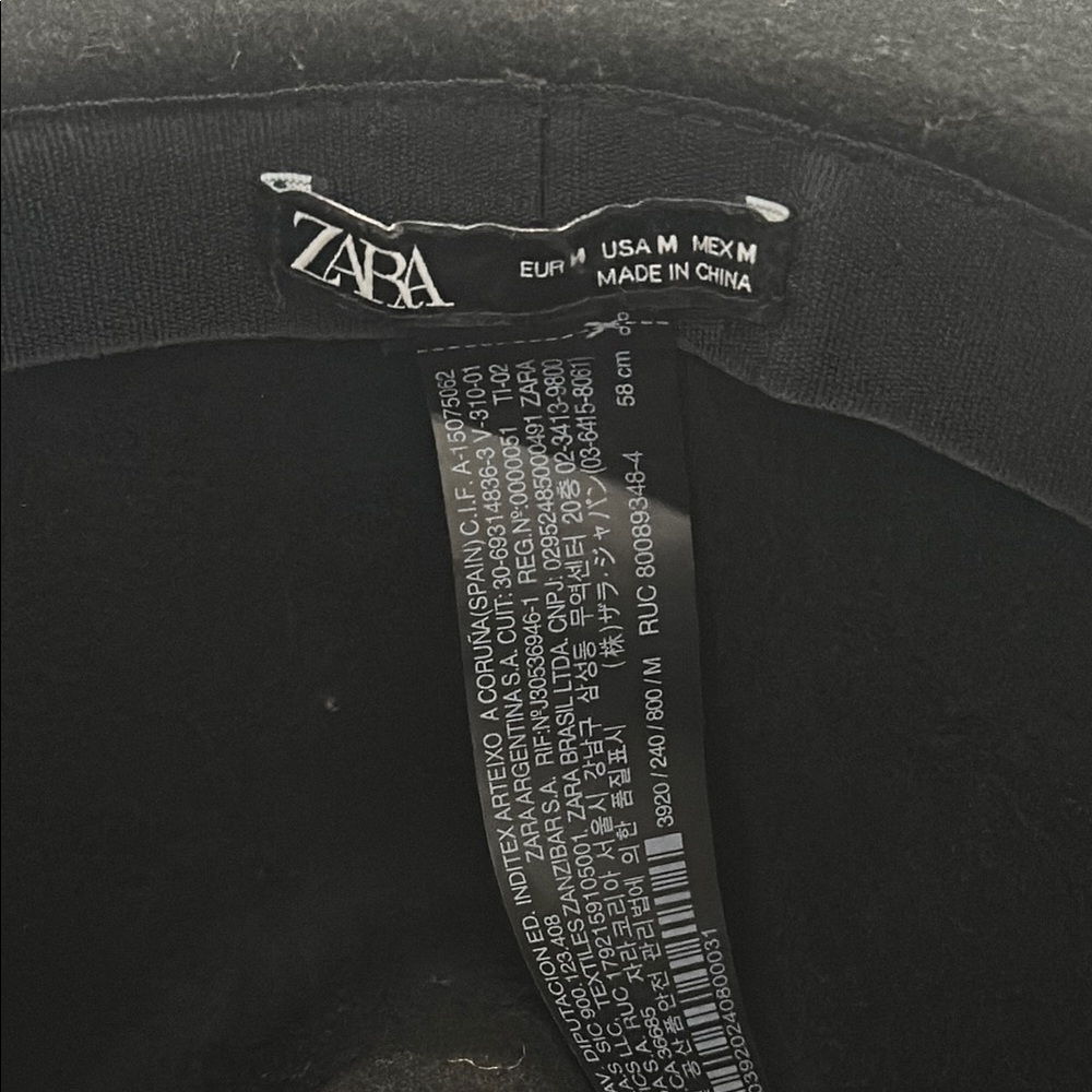 Zara Black Fedora Hat Timeless Style - Picture 4 of 5